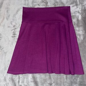High-waisted purple skater skirt